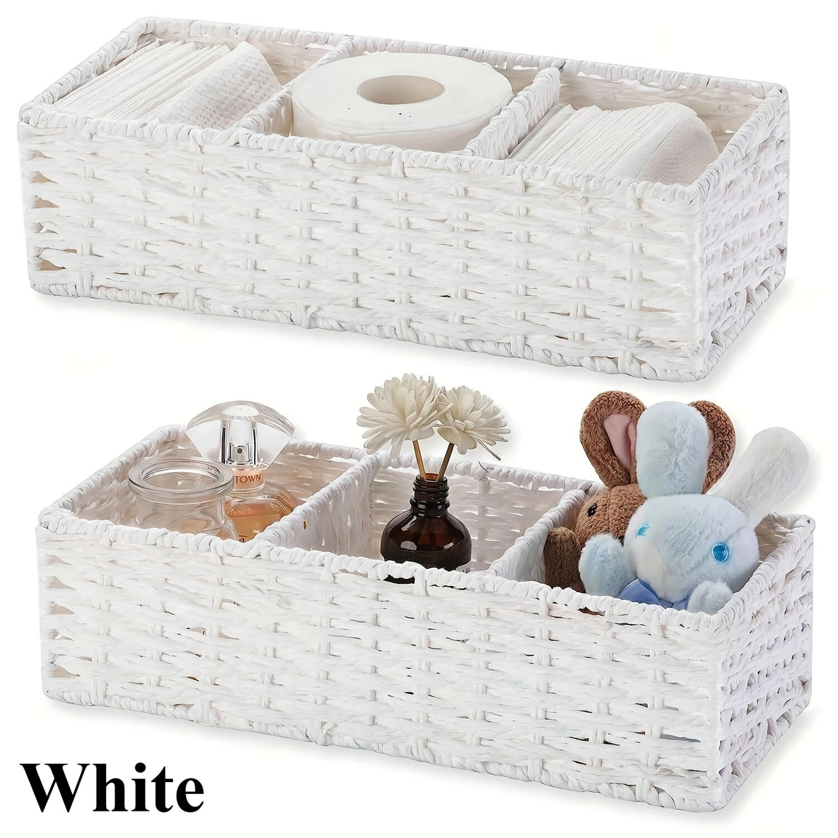 Handmade Plant Fiber Paper Rope Bathroom Tissue Storage Box