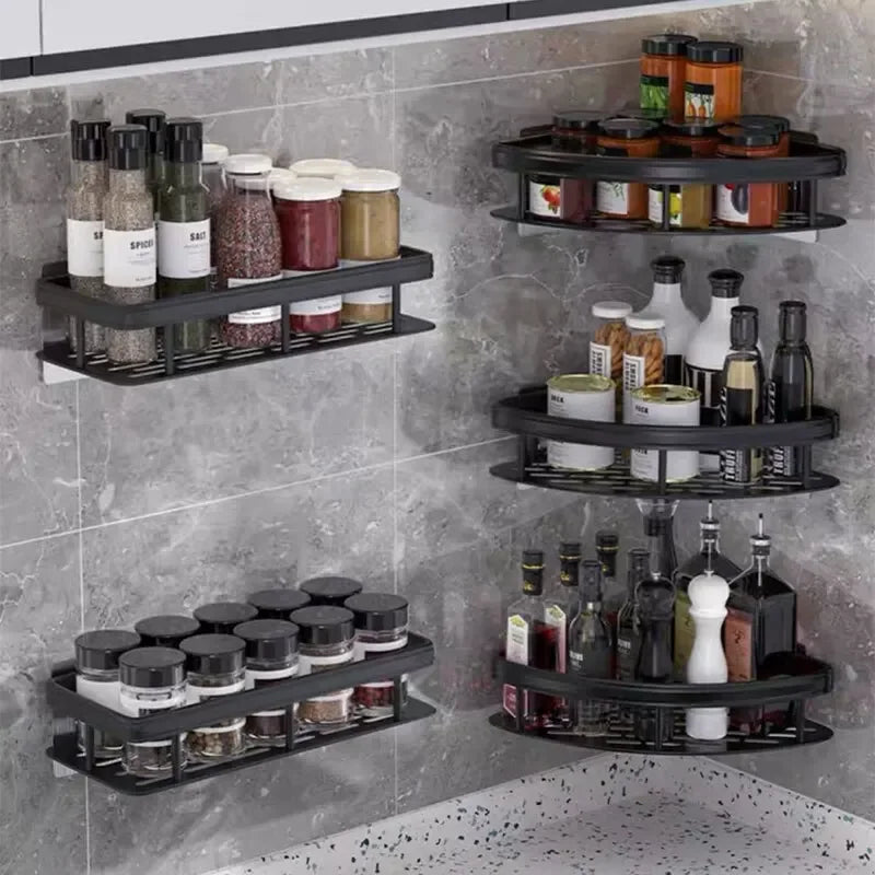 Bathroom No Drill Wall Mount Corner Storage Shelf For Shower