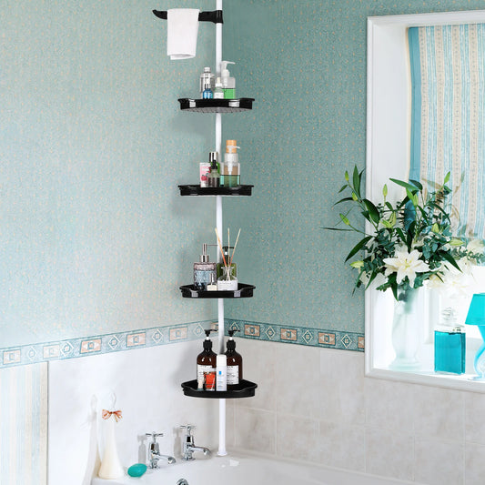 HiMISS Four Tier Corner Shower Caddy Adjustable Bathroom Storage Rack