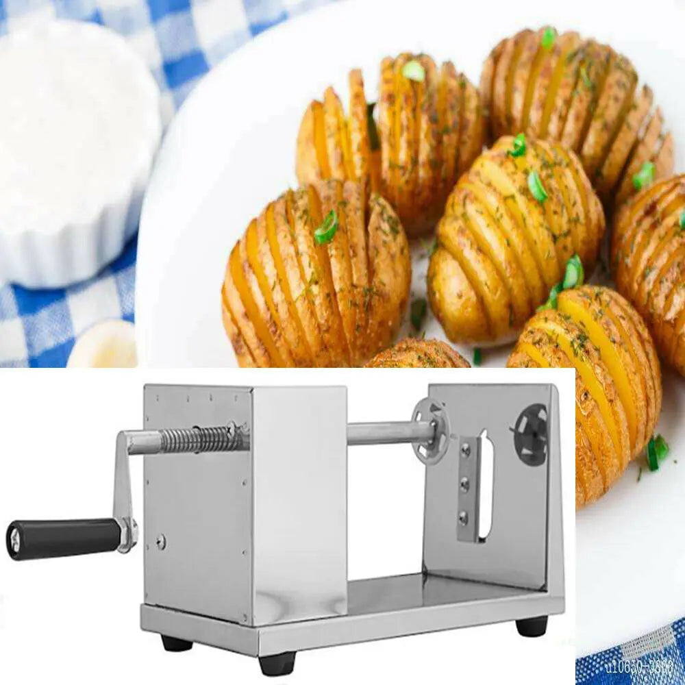 Stainless Steel Spiral Potato Cutter and Apple Slicer