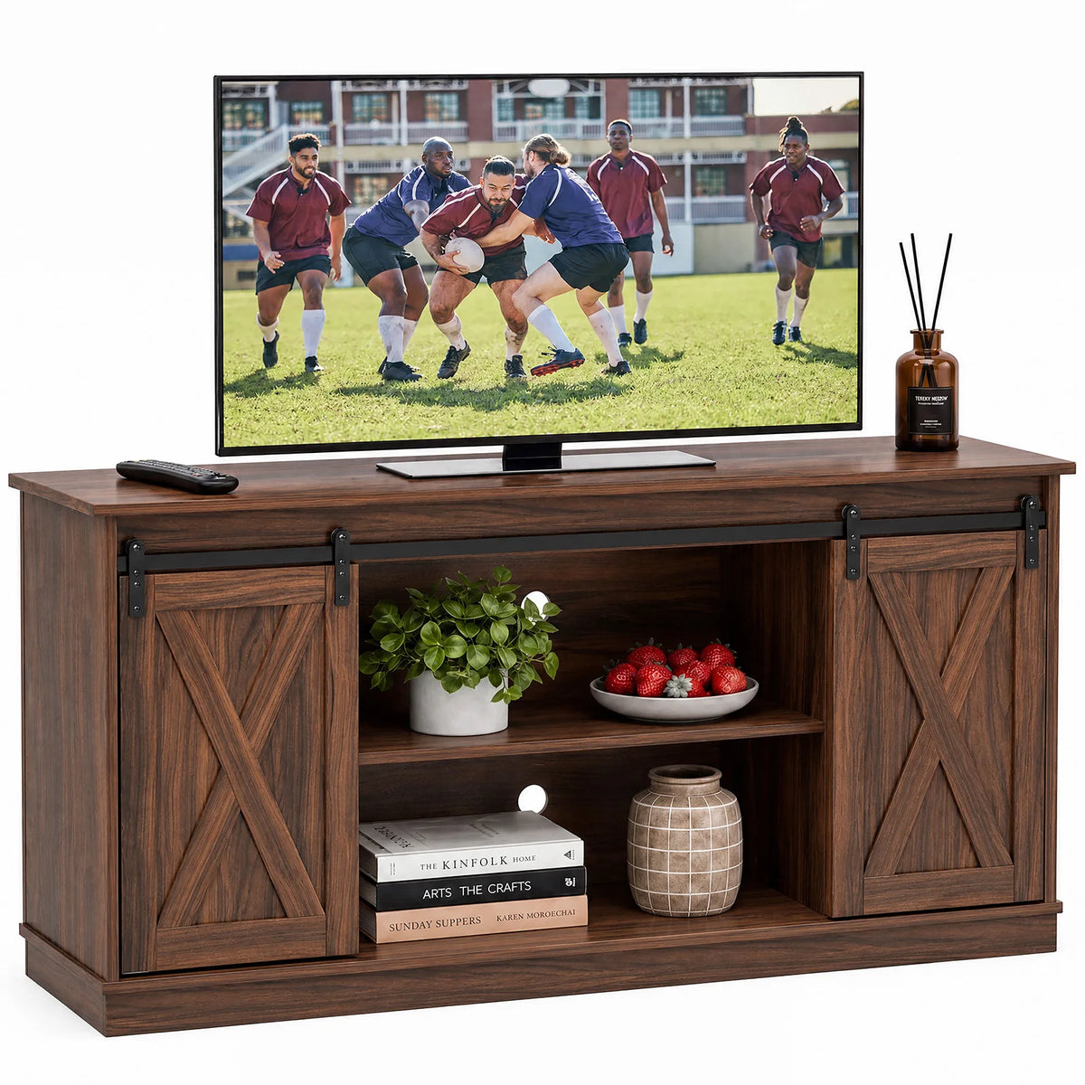 MCQ Modern Wood Storage TV Media Console Cabinet Unit