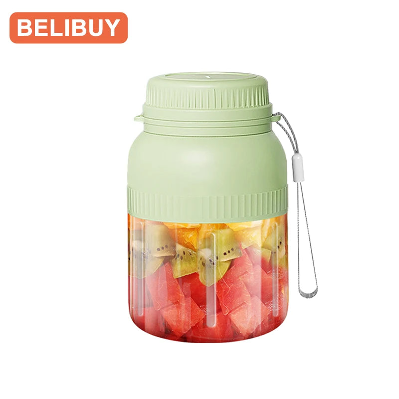 Portable USB Electric Fruit Juicer Blender With Six Steel Blades
