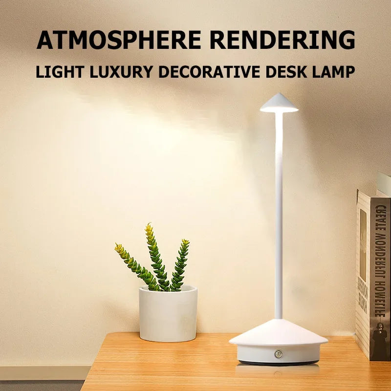 GGbingo Wireless Rechargeable LED Bedside Lamp Touch Control Desk Light