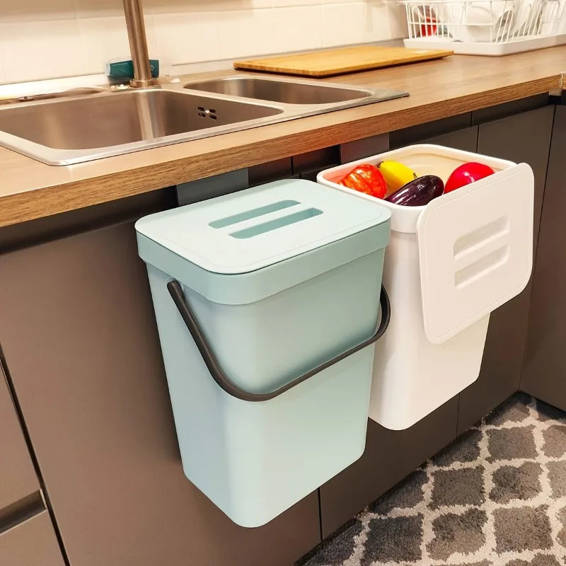 Compact Quiet Trash Can For Kitchen And Office Desktop Storage