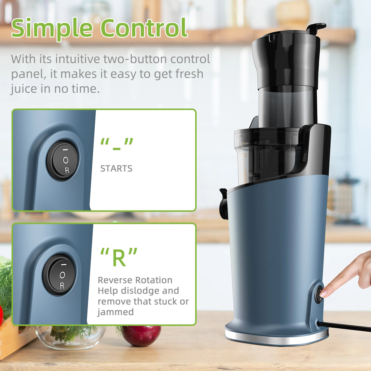 BioloMix Cold Press Juicer For Whole Fruits And Vegetables