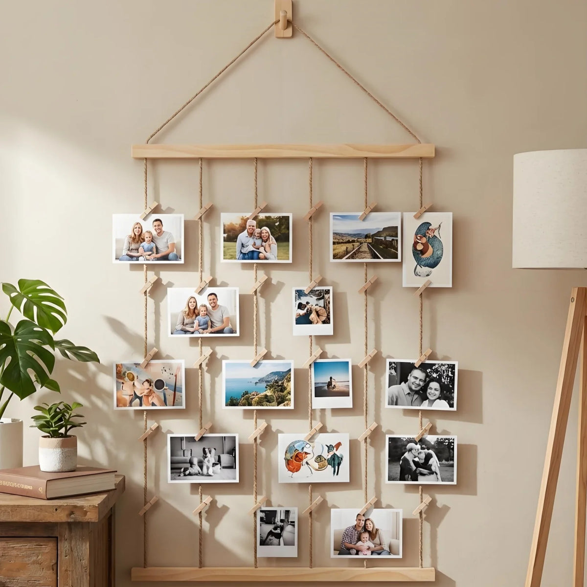 Wooden Collage Picture Frame For Hanging Multiple Wall Photos