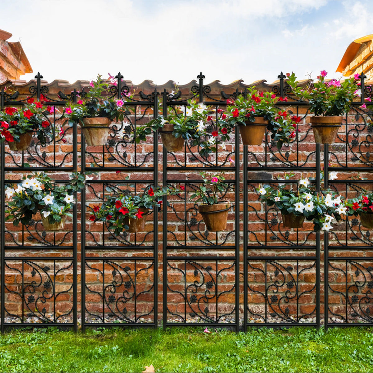 Decorative Garden Metal Trellis Panel For Outdoor Climbing Plants