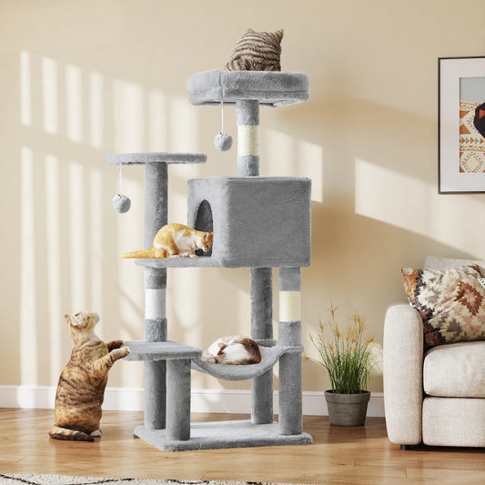 JHK Tall Cat Tree Featuring Sisal Scratching Posts And Perches