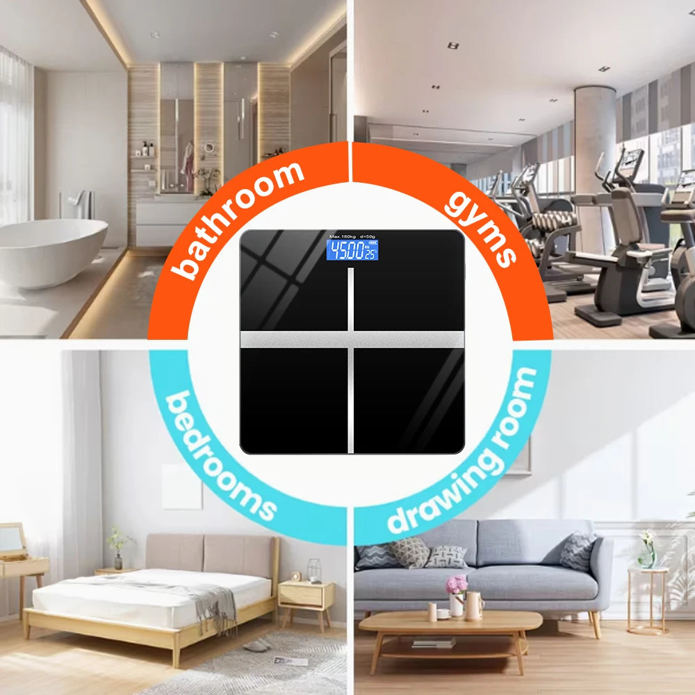 ZNLYRION Digital Bathroom Scale With High Precision Sensor Display