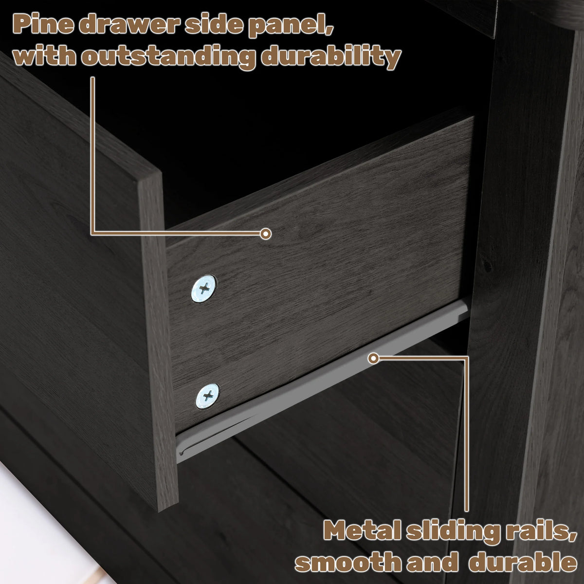 JHK Modern Wood Chest of Drawers Cabinet for Living Room