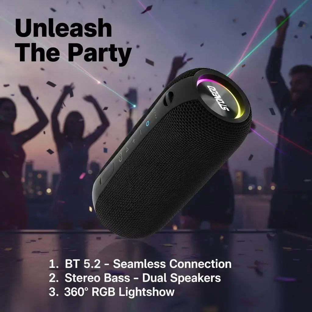 Stonego Portable Bluetooth Speakers With Tws And Rich Bass
